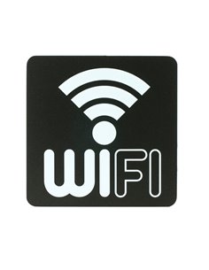Pittogramma Wifi 16x16cm PVC nero/bianco Stilcasa PR23-WF