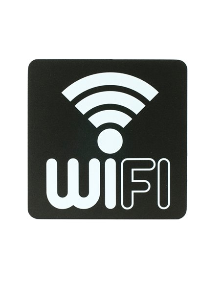 Pittogramma Wifi 16x16cm PVC nero/bianco Stilcasa PR23-WF
