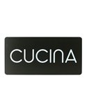 Pittogramma Cucina 32,5 x 16cm PVC nero/bianco Stilcasa PR24-CU