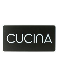 Pittogramma Cucina 32,5 x 16cm PVC nero/bianco Stilcasa PR24-CU