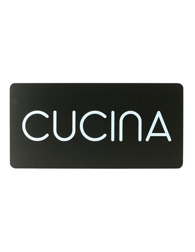 Pittogramma Cucina 32,5 x 16cm PVC nero/bianco Stilcasa PR24-CU