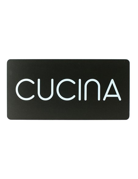 Pittogramma Cucina 32,5 x 16cm PVC nero/bianco Stilcasa PR24-CU