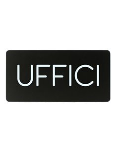 Pittogramma Uffici 32,5 x 16cm PVC nero/bianco Stilcasa PR25-UF