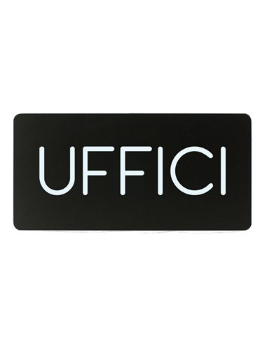 Pittogramma Uffici 32,5 x 16cm PVC nero/bianco Stilcasa PR25-UF