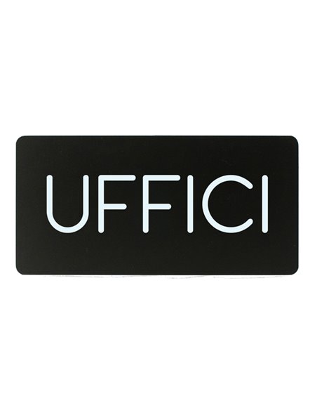 Pittogramma Uffici 32,5 x 16cm PVC nero/bianco Stilcasa PR25-UF