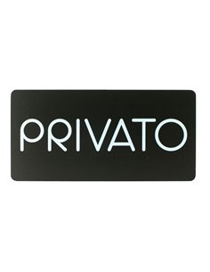 Pittogramma Privato 32,5 x 16cm PVC nero/bianco Stilcasa PR26-PR
