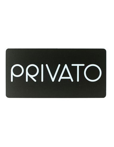 Pittogramma Privato 32,5 x 16cm PVC nero/bianco Stilcasa PR26-PR