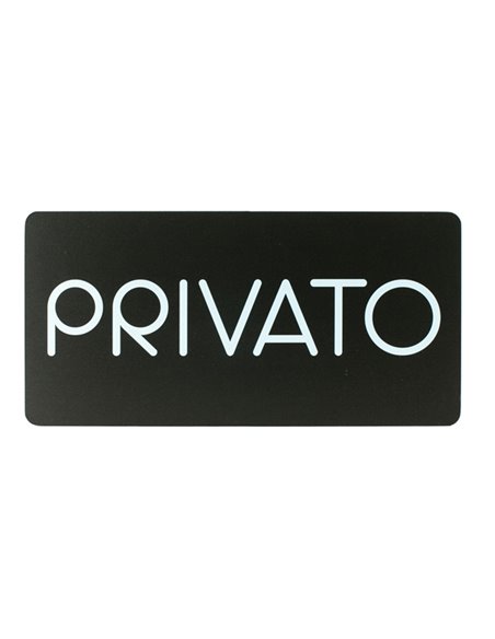 Pittogramma Privato 32,5 x 16cm PVC nero/bianco Stilcasa PR26-PR