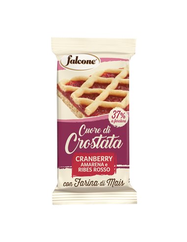 Cuor di crostata cranberry, amarena e ribes rosso 60gr Falcone 01-0411 Dolciaria Falcone SNACK DOLCI-SALATI