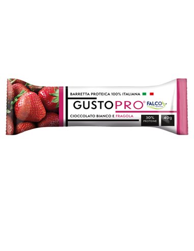 Barretta proteica GustoPro 40gr cioccolato bianco e fragola Falco 01-0401 Falco SNACK DOLCI-SALATI
