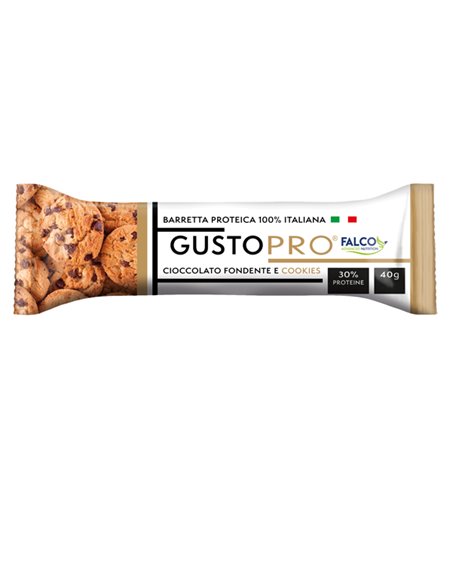 Barretta proteica GustoPro 40gr cioccolato fondente e cookie Falco 01-0399 Falco SNACK DOLCI-SALATI