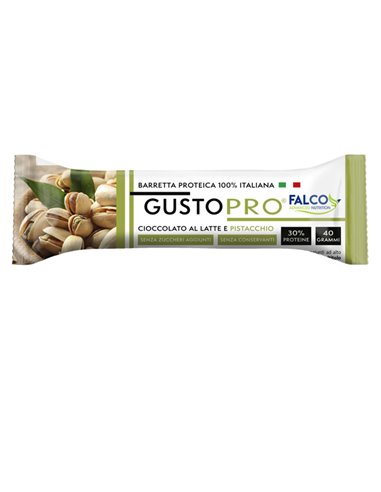 Barretta proteica GustoPro 40gr cioccolato al latte e pistacchio Falco 01-0404 Falco SNACK DOLCI-SALATI
