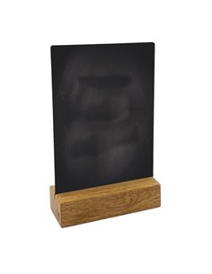 Supporto scrivibile con base in legno massello A6 -10,5x15cm Lebez 81002 LEBEZ PORTADEPLIANT DA TAVOLO
