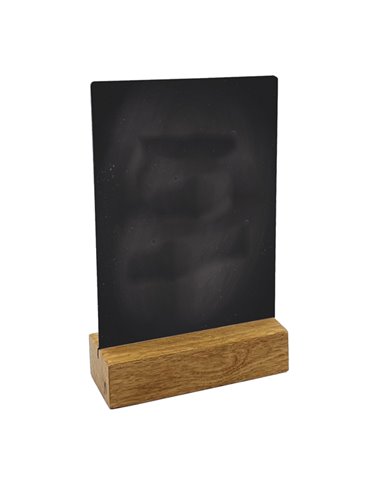 Supporto scrivibile con base in legno massello A6 -10,5x15cm Lebez 81002 LEBEZ PORTADEPLIANT DA TAVOLO