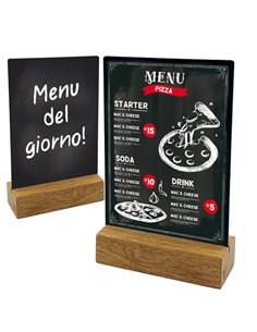 Supporto scrivibile con base in legno massello A5 -15x21cm Lebez 81003 2