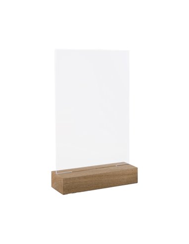 Portadepliant con base in legno massello A4 -21x30cm Lebez 81004 LEBEZ PORTADEPLIANT DA TAVOLO