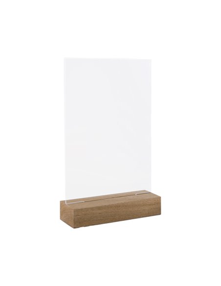 Portadepliant con base in legno massello A4 -21x30cm Lebez 81004 LEBEZ PORTADEPLIANT DA TAVOLO