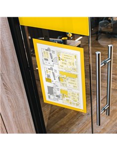 Cornice espositiva adesiva Duraframe® A4 21x29,7cm giallo DURABLE 4872-04 DURABLE CORNICI DA PARETE E SUPPORTI 2