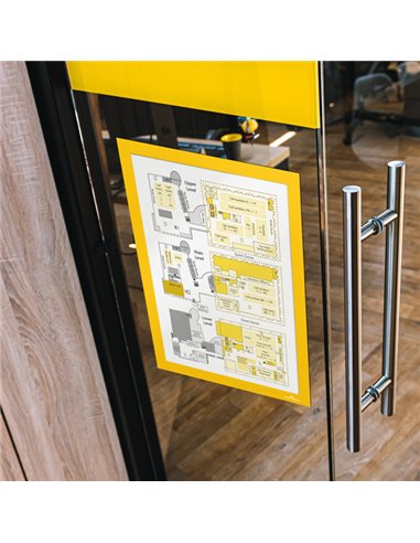 Cornice espositiva adesiva Duraframe® A4 21x29,7cm giallo DURABLE 4872-04 DURABLE CORNICI DA PARETE E SUPPORTI