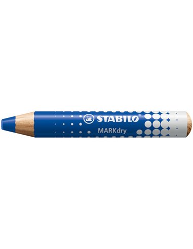 Astuccio 4 matitoni per lavagne STABILO MARKdry + temperino + panno microfibra 648/4 STABILO CANCELLINI E KIT PER LAVAGNE