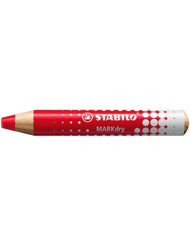 Astuccio 4 matitoni per lavagne STABILO MARKdry + temperino + panno microfibra 648/4 STABILO CANCELLINI E KIT PER LAVAGNE
