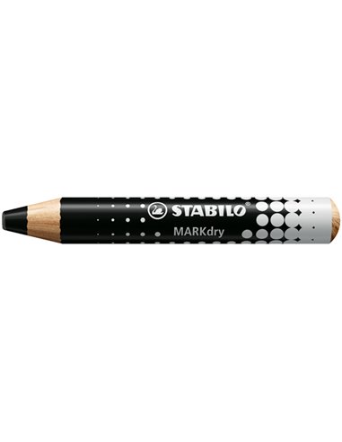 Astuccio 4 matitoni per lavagne STABILO MARKdry + temperino + panno microfibra 648/4 STABILO CANCELLINI E KIT PER LAVAGNE