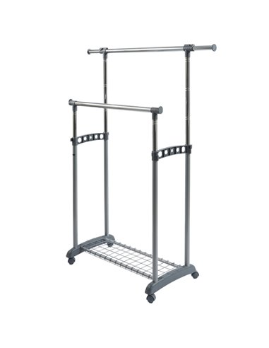 Appendiabiti su ruote Gastone 2 barre Perfetto 0511A PERFETTO APPENDIABITI