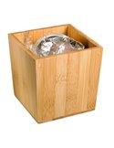 Barattolo portarifiuti da tavola in bamboo 11x11x11h cm Leone S0078
