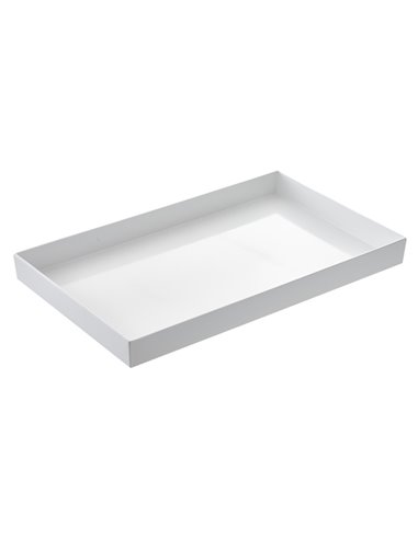 Vassoio Venezia in melamina GN 1/3 - 32,5x17,6x6cm bianco Leone T8451