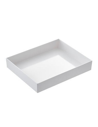 Vassoio Venezia in melamina GN 1/2 - 32,5x26,5x6cm bianco Leone T8453