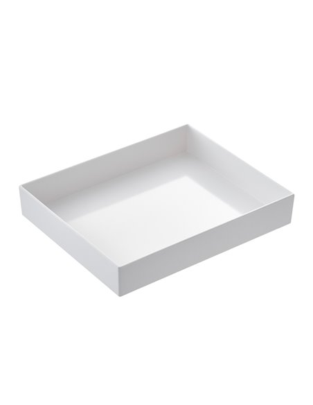 Vassoio Venezia in melamina GN 1/2 - 32,5x26,5x6cm bianco Leone T8453