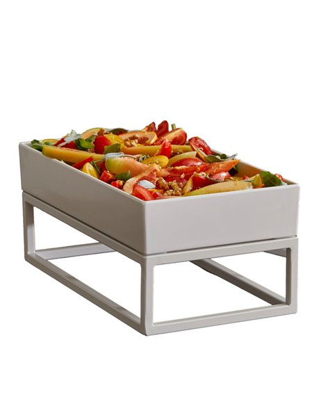 Stand buffet in metallo GN 1/3 - 32,5x17,6x16cm bianco Leone T0581.Y LEONE ACCESSORI PER IL BUFFET