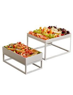 Stand buffet in metallo GN 1/2 32,5x26,5x16cm bianco Leone T0583.Y 2