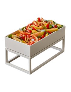 Stand buffet in metallo GN 2/4 53x16,5x16cm bianco Leone T0585.Y 2