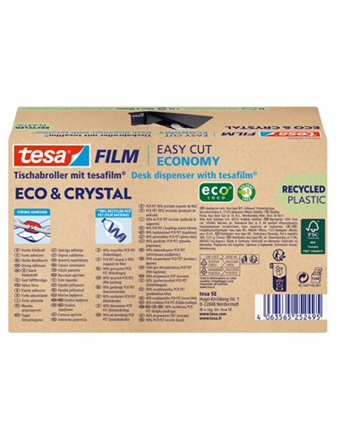 Dispenser easy cut Ecocrystal + 1rt19mm x 10m TesaFilm 59045-00000-00