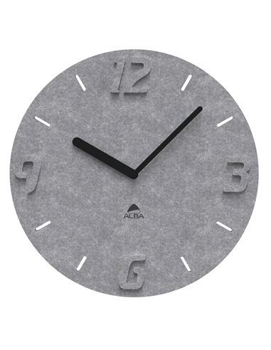 Orologio da parete PET effetto 3D Ø30cm grigio Alba HORPET G