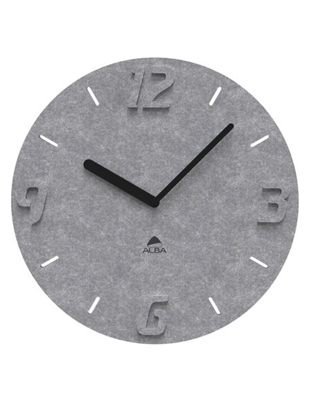 Orologio da parete PET effetto 3D Ø30cm grigio Alba HORPET G
