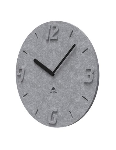 Orologio da parete PET effetto 3D Ø30cm grigio Alba HORPET G