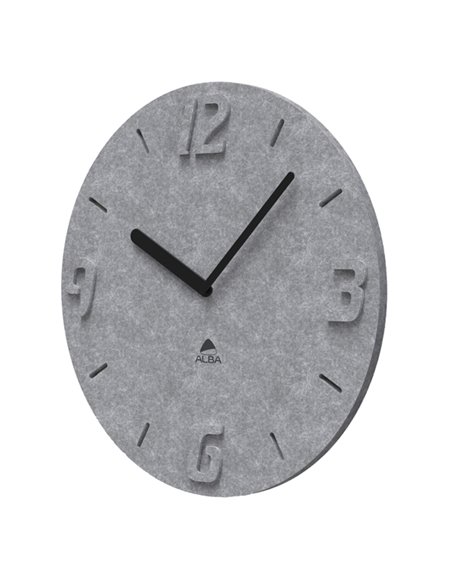 Orologio da parete PET effetto 3D Ø30cm grigio Alba HORPET G