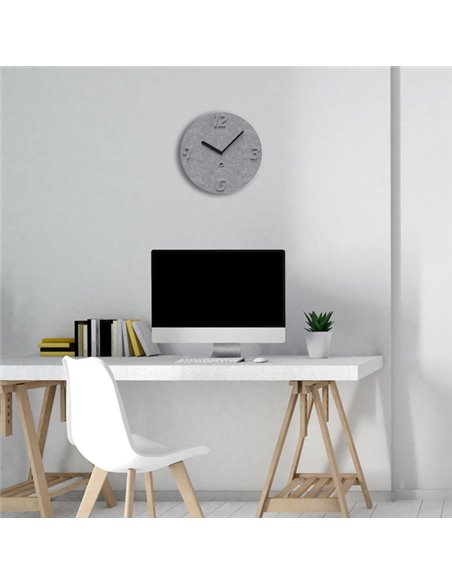 Orologio da parete PET effetto 3D Ø30cm grigio Alba HORPET G