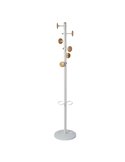 Appendiabiti a 6 ganci + 3 miniganci 175cm bianco/legno Music Alba PMMUSIC BC