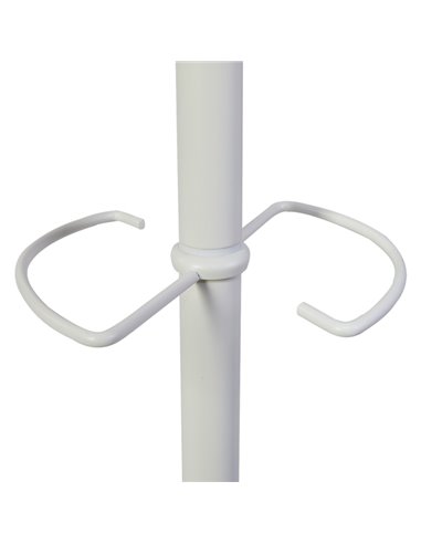 Appendiabiti a 6 ganci + 3 miniganci 175cm bianco/legno Music Alba PMMUSIC BC