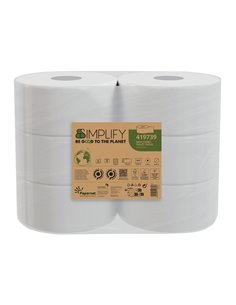 Pacco 557 strappi Carta Igienica MiniJumbo goffratura mini SIMPLIFY Papernet 419739 PAPERNET CARTA IGIENICA