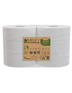Pacco 1305 strappi Carta Igienica MaxiJumbo goffratura micro SIMPLIFY Papernet 420293 PAPERNET CARTA IGIENICA