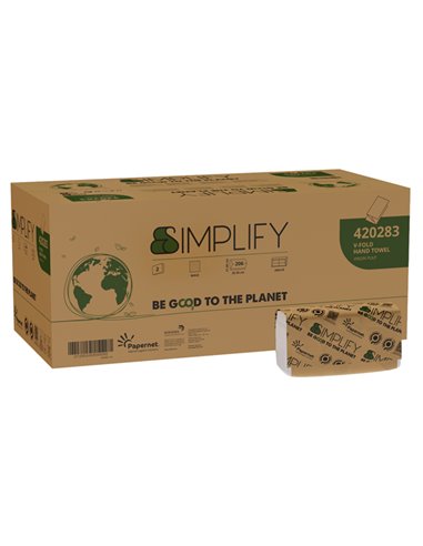 Pacco 206 asciugamani piegati a V H21 x 20,3cm SIMPLIFY Papernet 421822