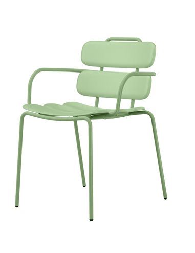 Seduta collettivitA' Lemon con braccioli verde Unisit LEB/VE