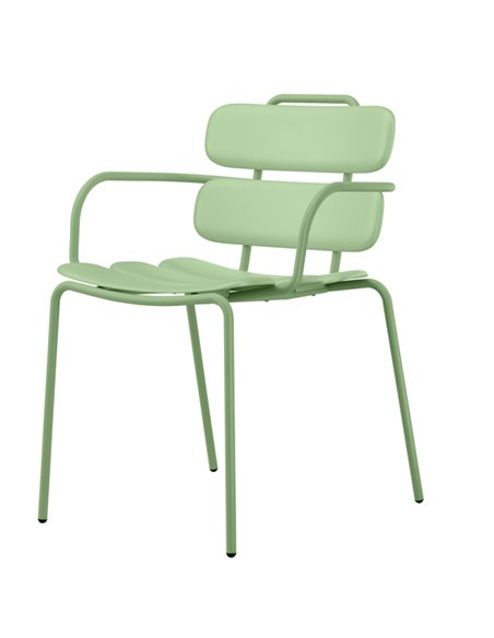 Seduta collettivitA' Lemon con braccioli verde Unisit LEB/VE