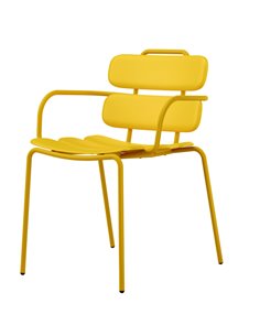 Seduta collettivitA' Lemon con braccioli giallo Unisit LEB/GI