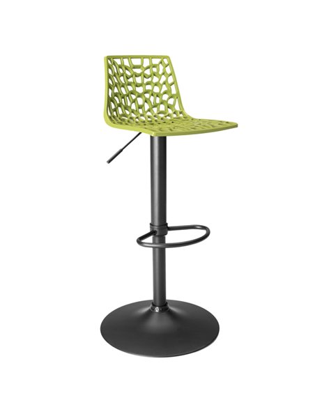 Sgabello Spider Gas base nero opaco / verde anice Grandsoleil S2800VABNO