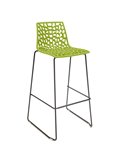 Sgabello Spider Fix base nero opaco / verde anice Grandsoleil S2802VA